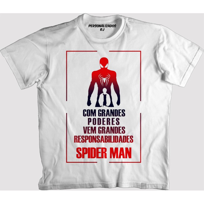 Camiseta Unissex Feminina Spider Man Homem Aranha Desenho Meme Sem Volta  Para Casa Marvel (Preta) Camisa Geek - CD - Toyshow Tudo de Marvel DC  Netflix Geek Funko Pop Colecionáveis