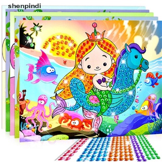 Diy colorido ponto mosaico quebra-cabeça adesivos dos desenhos
