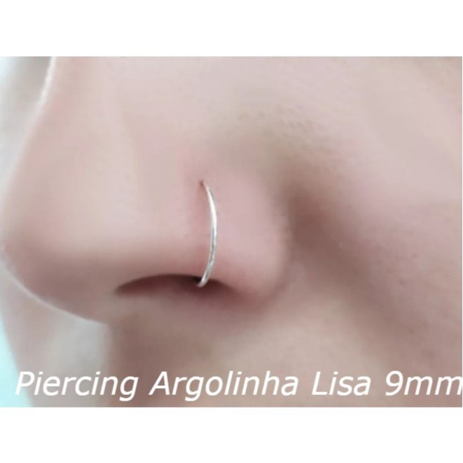 Piercing Nariz Prata 925 Argolinha Fina P