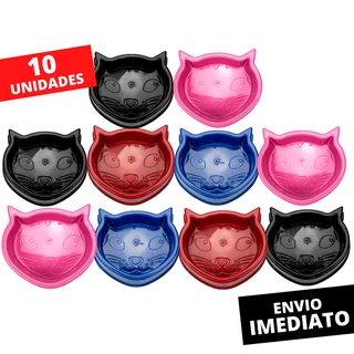 Kit 10 Comedouros Pote Vasilha de Ração e Água Pequeno Para Cachorro e Gato Pet