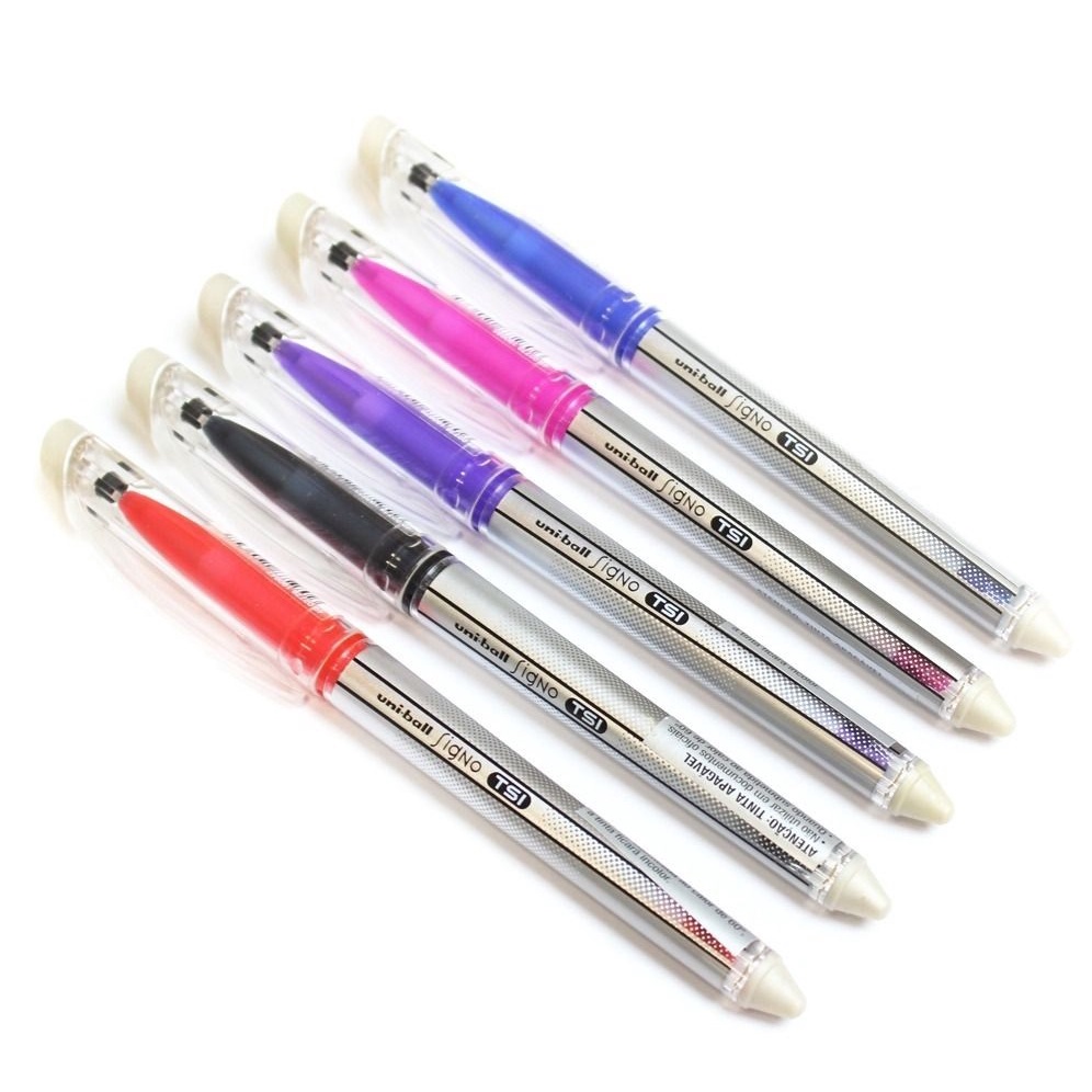 Stylos Gel Uni-Ball Signo TSI Effaçables - 0.7mm - Lot De 3 Recharges - Neuf Avec étiquettes