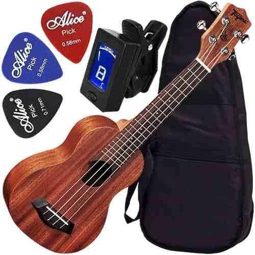 Kit Ukulele Soprano Ffalstaff - Con Borsa, Metodo Di Apprendimento E 5 Plettri, Colore Arancione, Per Principianti E Hobby - Foto 2