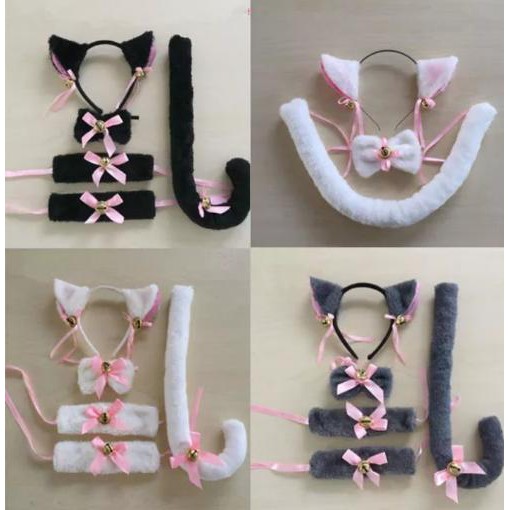 Kit neko gato cosplay traje conjunto gatinho kit para halloween leia a discrição
