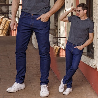 calça jeans Masculina Slim Masculina Com Elastano Lycra