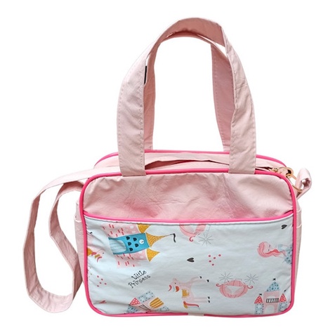 Bolsa Maternidade Mochila Bebê Reborn Boneca Rosa Bege Azul