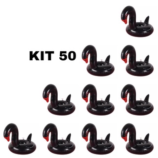 Kit 50 Boias Porta Copo Flamingo Preto Piscina BO15895