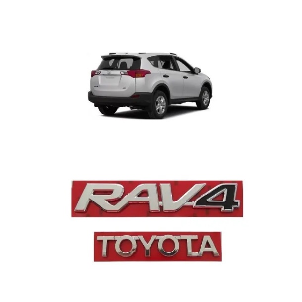 Kit Emblema Toyota Rav4 2013 2014 2015 2016 2017 Tampa Tras | Shopee Brasil