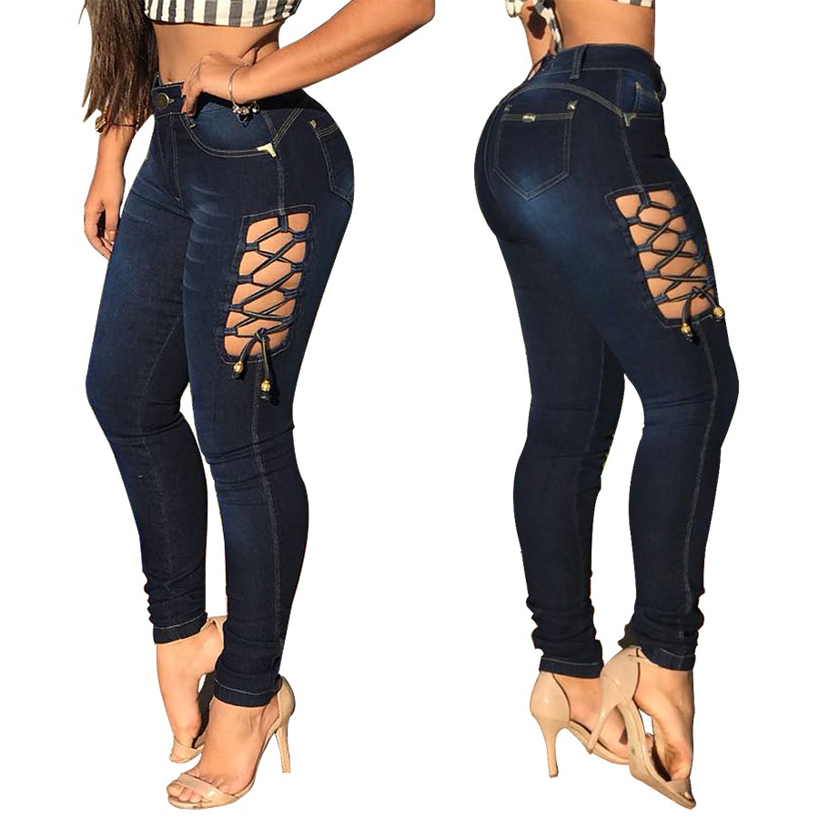 Calça Feminina Jeans Levanta BumBum Com Bojo e Elastano - OXTREET