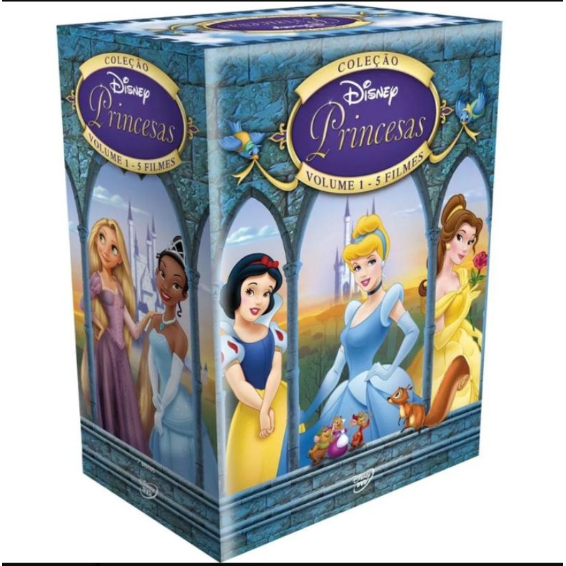 Dvd Box Coleção Disney Princesas - Vol. 1 (5 Filmes box lacrado