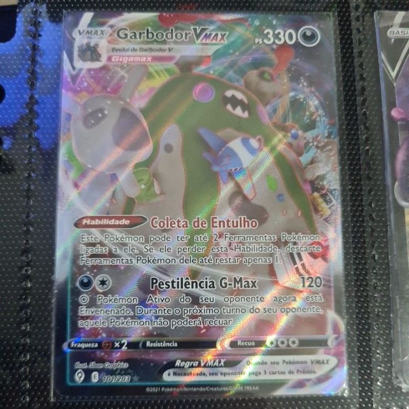 CARTE POKÉMON GARBODOR Vmax 101/203 Evolving Skies comme neuve art