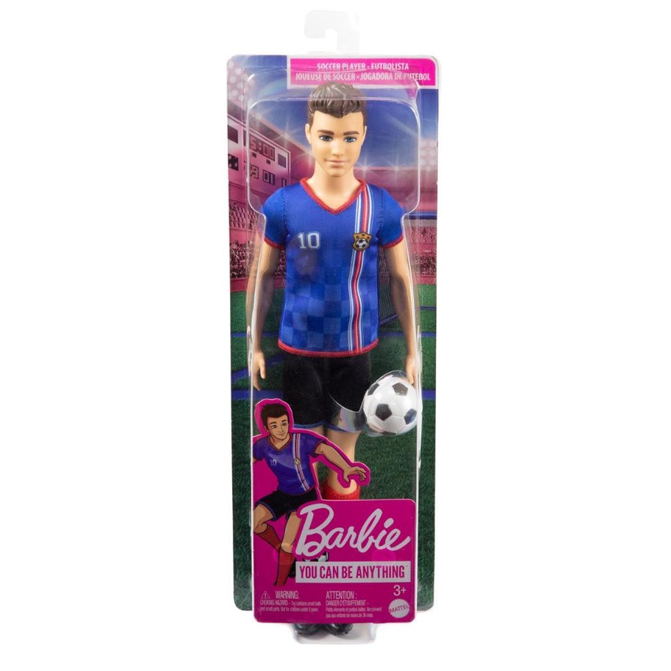 Boneco Ken Jogador de Futebol Camisa Amarela Verde - Mattel