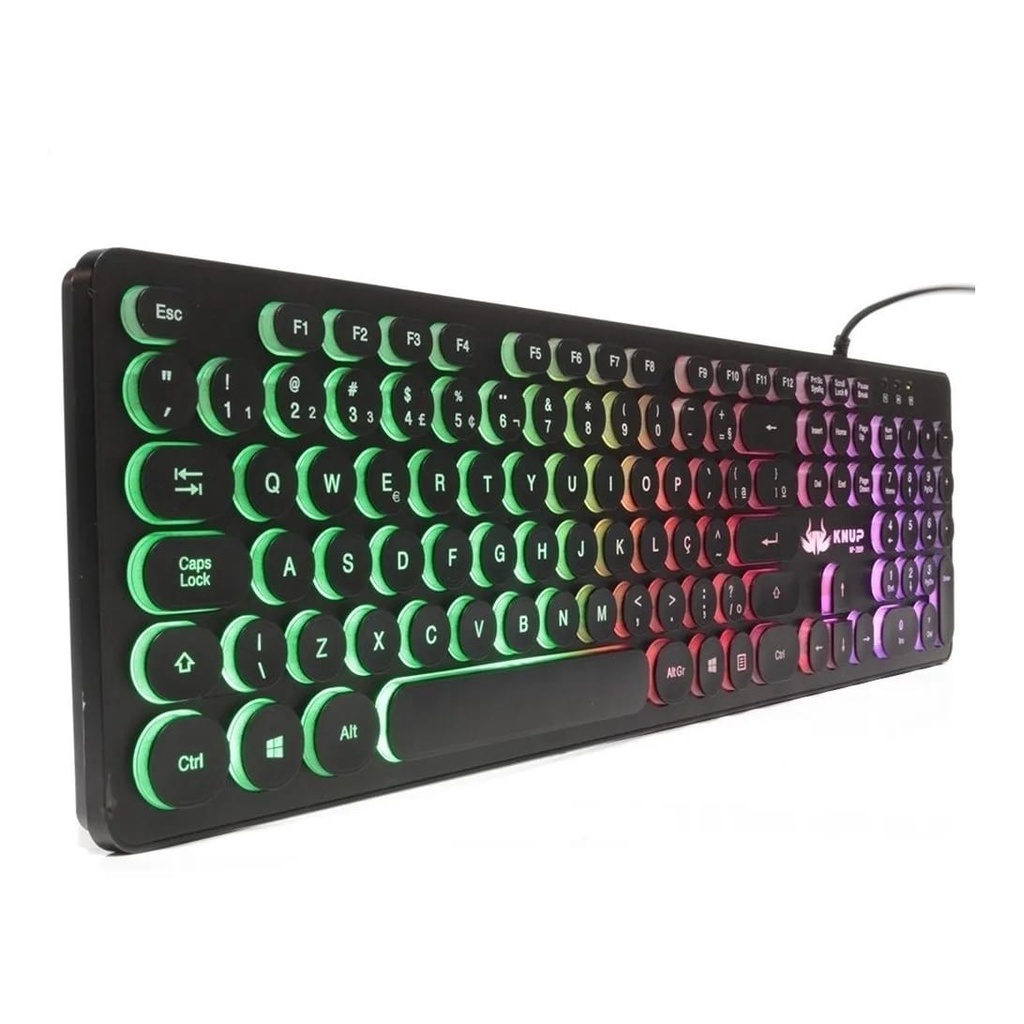 Teclado Gamer Knup Kp 2059 Com Luz Rgb Shopee Brasil