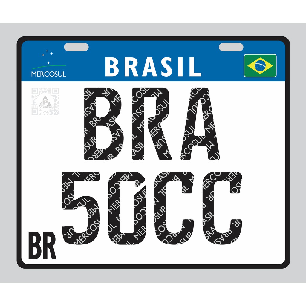 Placa Decorativa Pvc 20x17cm Tipo Mercosul