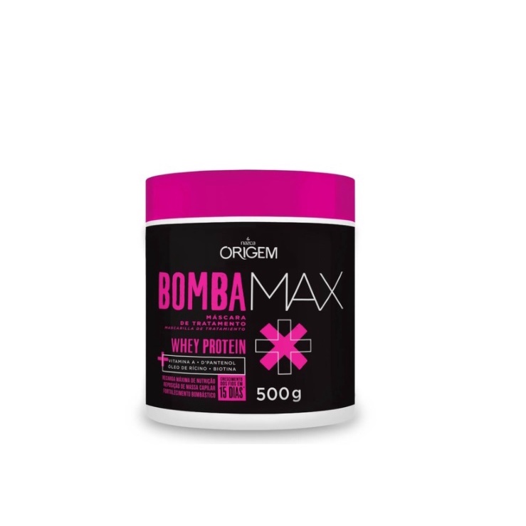 Máscara de hidratação capilar bomba max whey protein Origem 500g