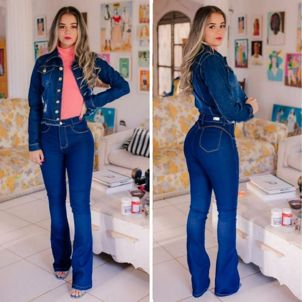 Calças jeans flare femininas