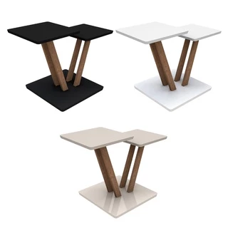 Mesa Mesinha de Centro Quadrada com 2 Tampos OTTO Cores