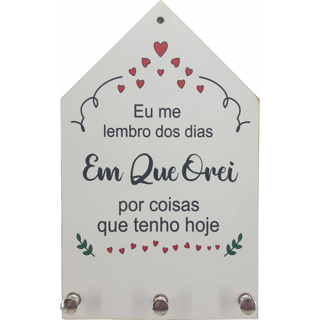 Porta Chaves Decorativo Casinha Eu Me Lembro Mdf