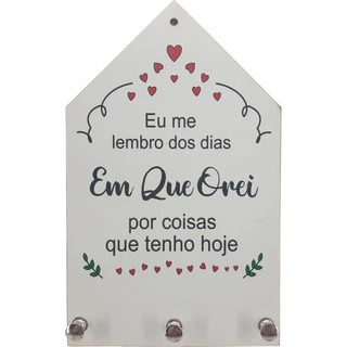 Porta Chaves Decorativo Casinha Eu Me Lembro Mdf