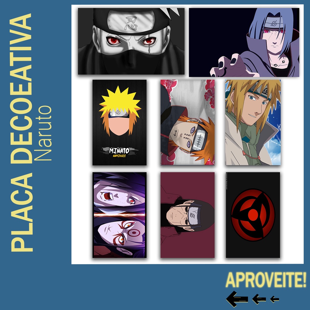 Placa Decorativa Desenhos Animados Naruto pdad-34