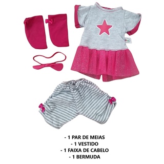 Conjunto Roupa Roupinha E Acessórios Para Boneca Bebê Little Mommy Mattel -  Vestido Azul Tiara E Meias - Compatível Com Bonecas Baby Alive E My Little  Collection - Pupee Brinquedos no Shoptime