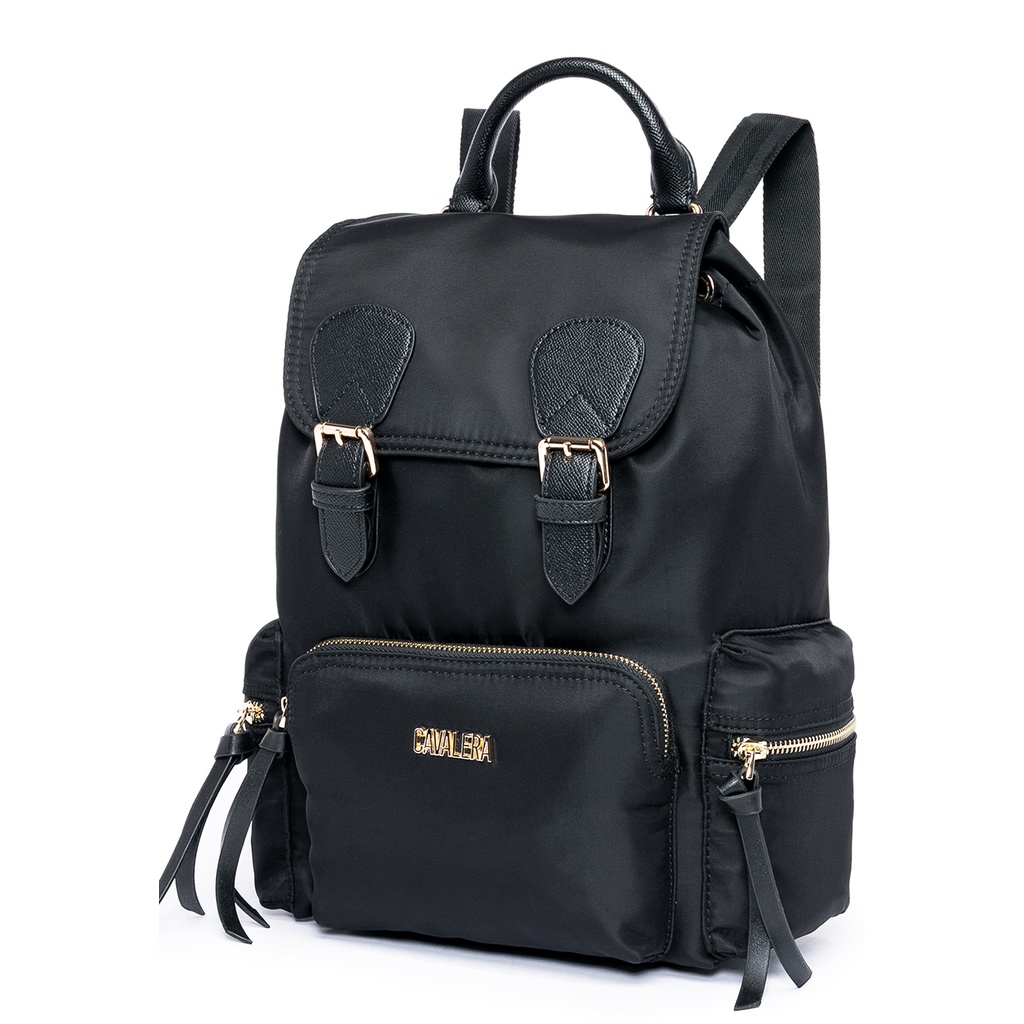 Kit Mochila Bolsa Cavalera Com Estojo Espaçosa Escolar Dia a Dia -  Preto+Cinza