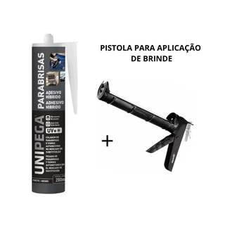 Cola Pu Parabrisa Vidro Automotivo Preta 400g + Brinde