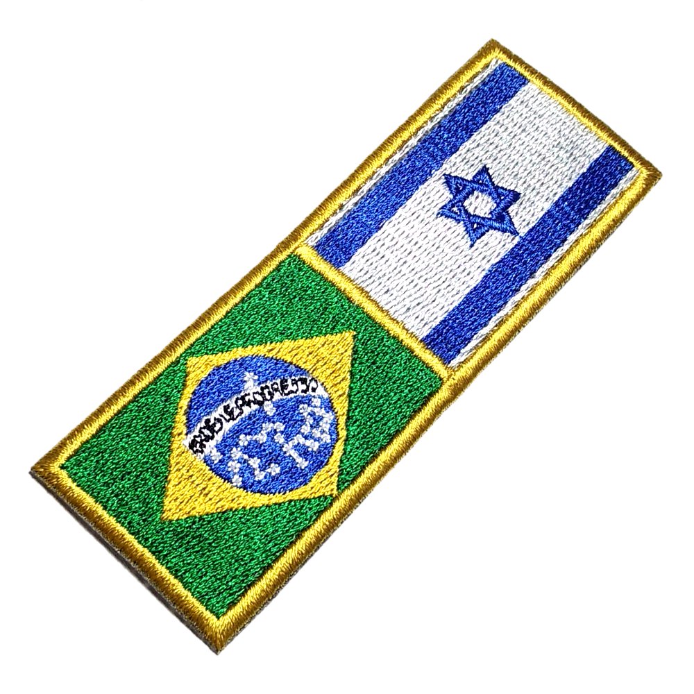 Bandeira País Brasil Patch Bordado Para Camisa Uniforme Boné