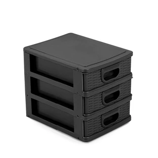 Organizador De Mesa Para Escritorio Mini 3 Gavetas Compacto - Monte Libano