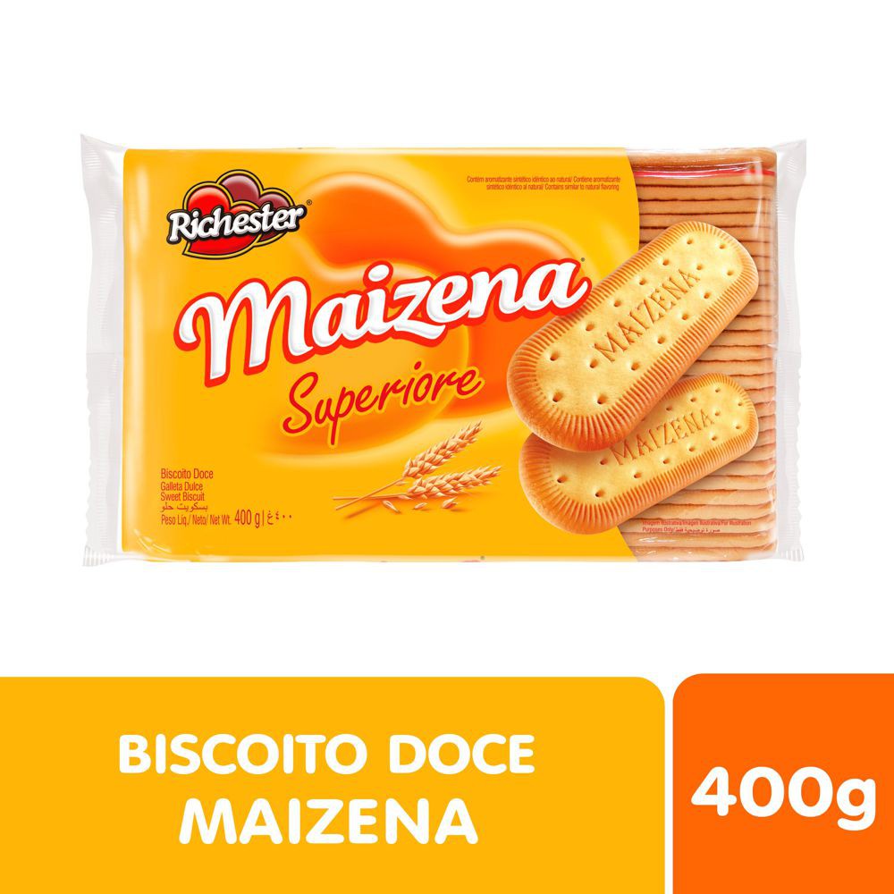 Biscoito maizena Superiore Richester 400g C/2 Pacotes | Shopee Brasil
