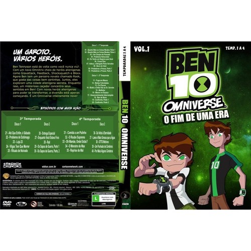 Dvd Ben 10 Omniverse 1ª, 2ª, 3ª E 4ª Temp. Ben10 Dublado