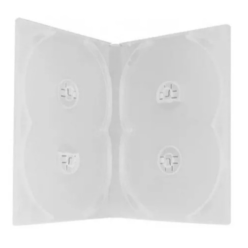 25 Estojo Quadruplo Dvd Capa Box Case Transparente Grosso 14 Mm ...