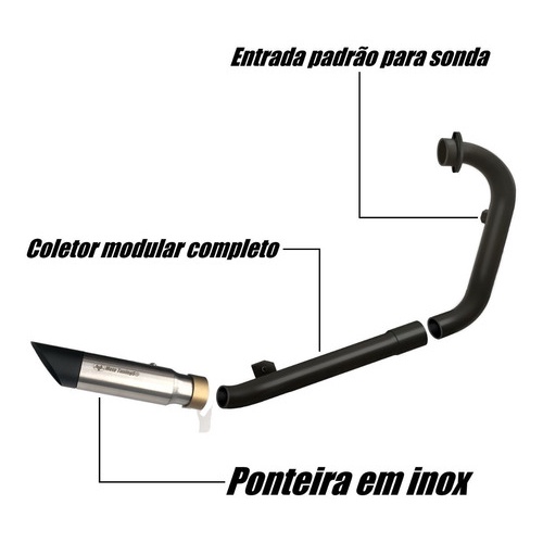 Escape Nova Fazer 250 2020 2021 2022 ( Esportivo Modular )