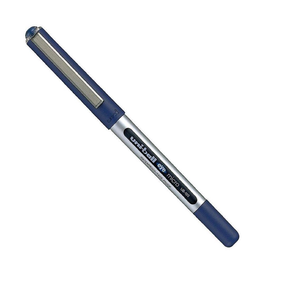 Stylos Uni-Ball Eye Micro UB-150 Lot De 3 - Pointe 0.5mm Encre Rouge Résistante à L'Eau