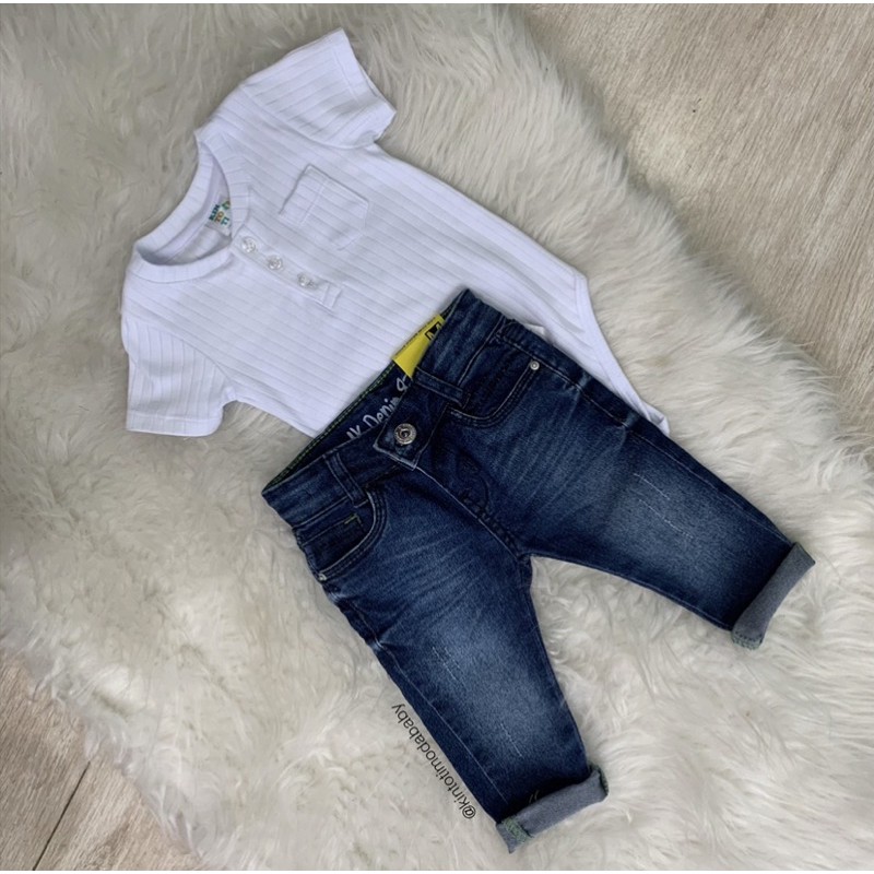 Calça jeans para bebe hot sale masculino