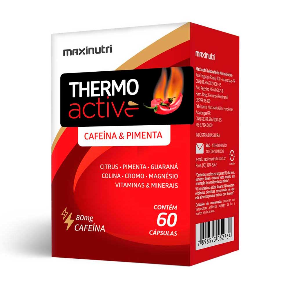 Termogênico Thermo Active 60 Cápsulas Maxinutri | Shopee Brasil