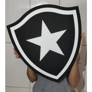 Escudo Botafogo No Tamanho Grande 55CM em Alto Relevo. Brasão Botafogo.