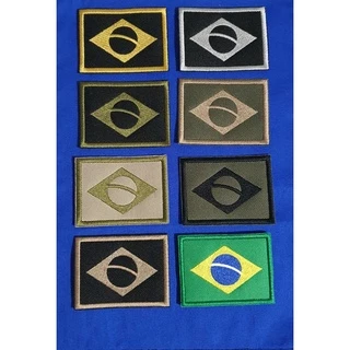 Patch Bandeira do Brasil Bordada 6cm x 8cm