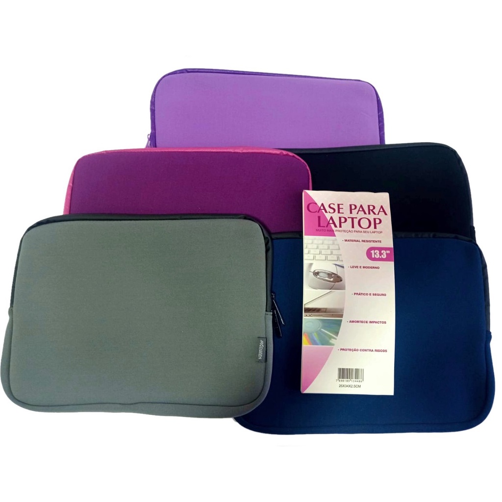 Capa Case Para Laptop / Notebook 13.3" - Cores Diversas