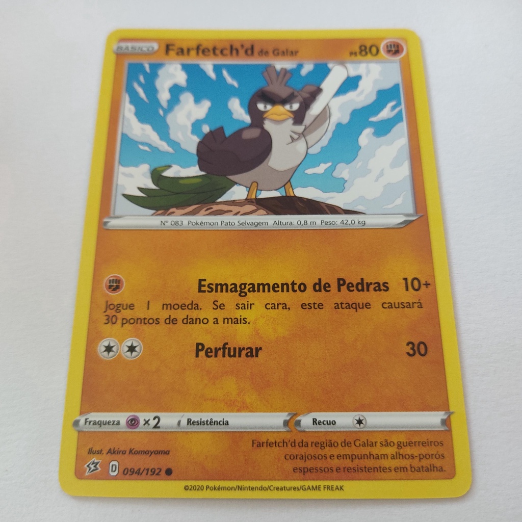 Farfetch'd de galar 94/ Carta pokemon tcg