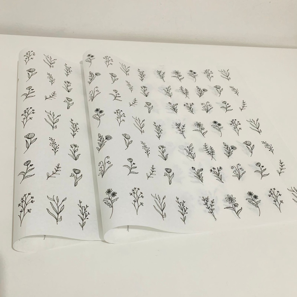 Papel seda - Personalização (Flores)