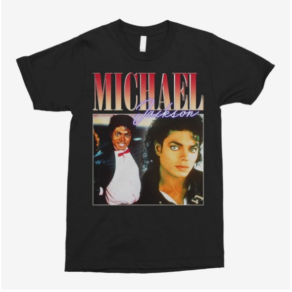 Camiseta Básica Unissex Algodão Michael Jackson Vintage King of Pop Tumblr