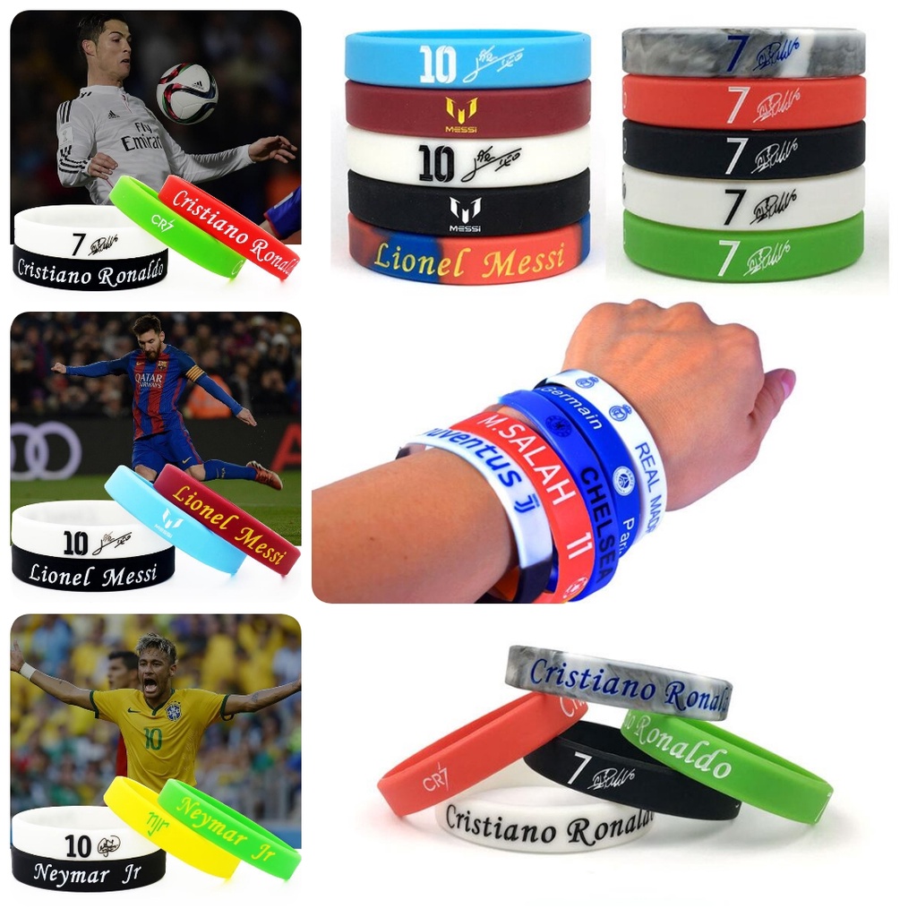Pulseira Neymar Messi Ronaldo Barcelona Real Madrid Juventus Paris ...