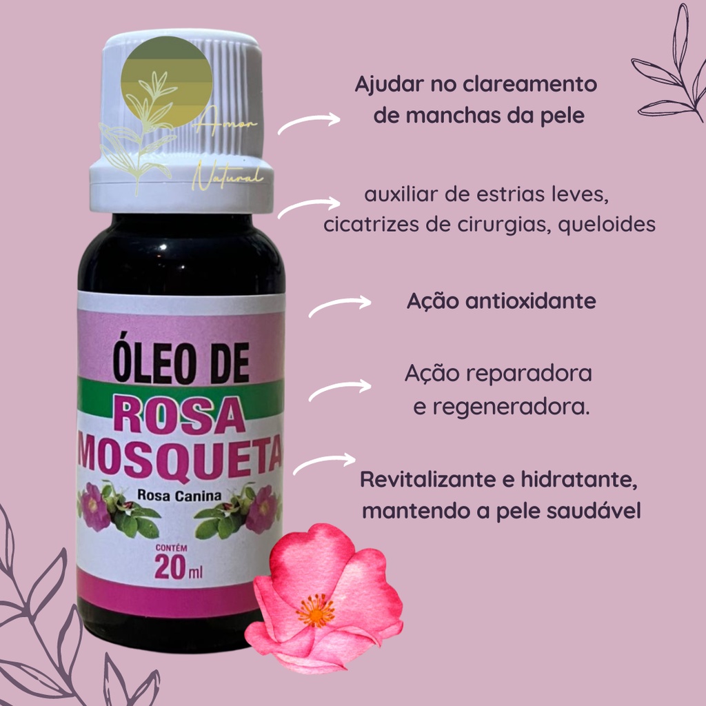 oleo de Rosa Mosqueta puro 20ml | Shopee Brasil
