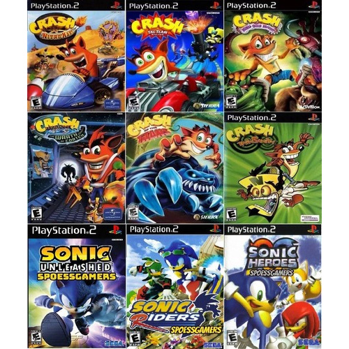 Crash E Sonic Collection (9 Jogos) Ps2 Patch Desbloqueado | Shopee Brasil