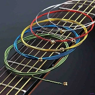 6pçs Conjunto De Cordas De Violão Para Violão Colorido Corda Clássico