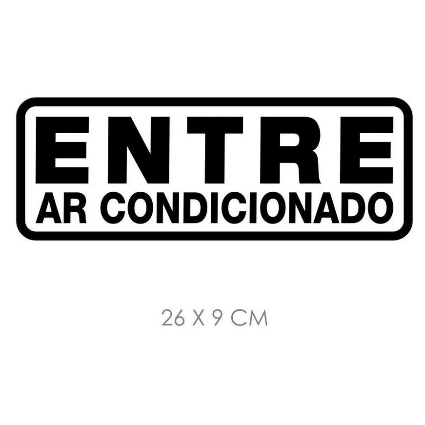 Adesivo Entre Ar Condicionado Kit com 2 Unidades para Porta Consultório Sala de Espera Atendimento