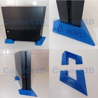 Kit 2 Suporte Pezinho Console Ps4 Fat-Slim e Pro - Vertical