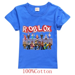 Roblox-Camiseta Bidimensional Infantil de Manga Curta, Roupa Fina de  Algodão, Animação Periférica, Meninos e Meninas, Moda