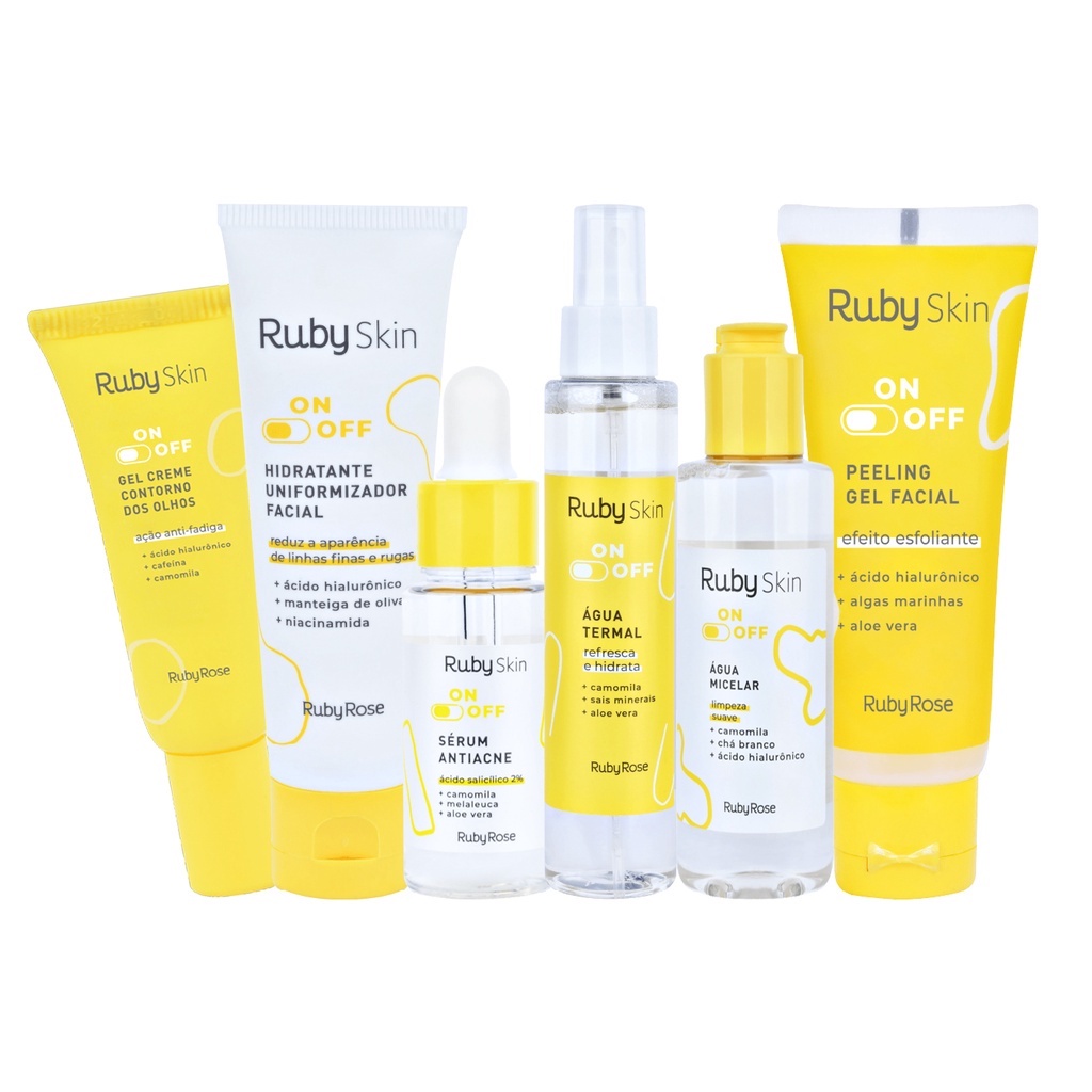 Linha Ruby Skin On+Off Kit Completo - Ruby Rose | Shopee Brasil