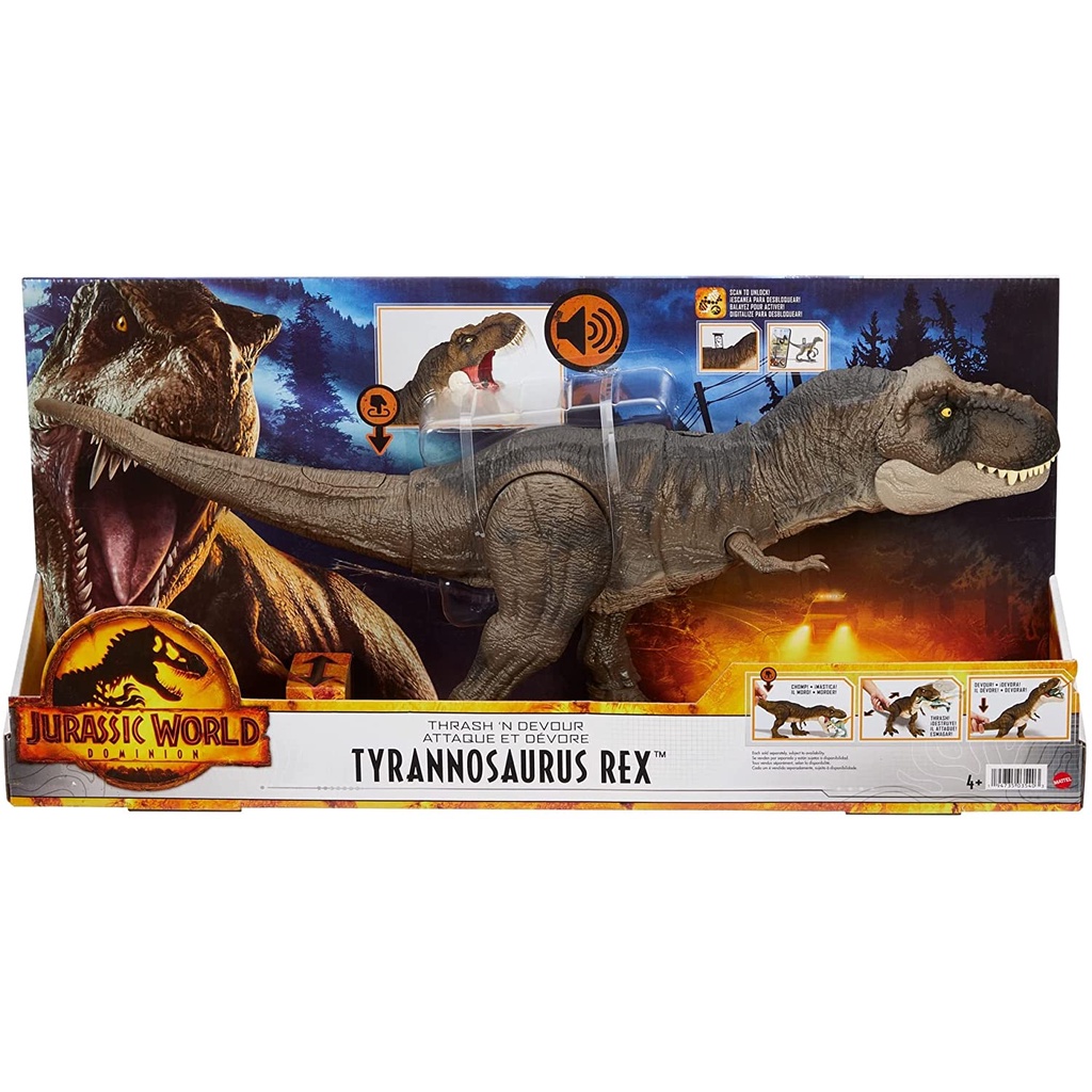 Jurassic World Dinossauro de brinquedo Extreme Damage T.Rex, Multicolorido